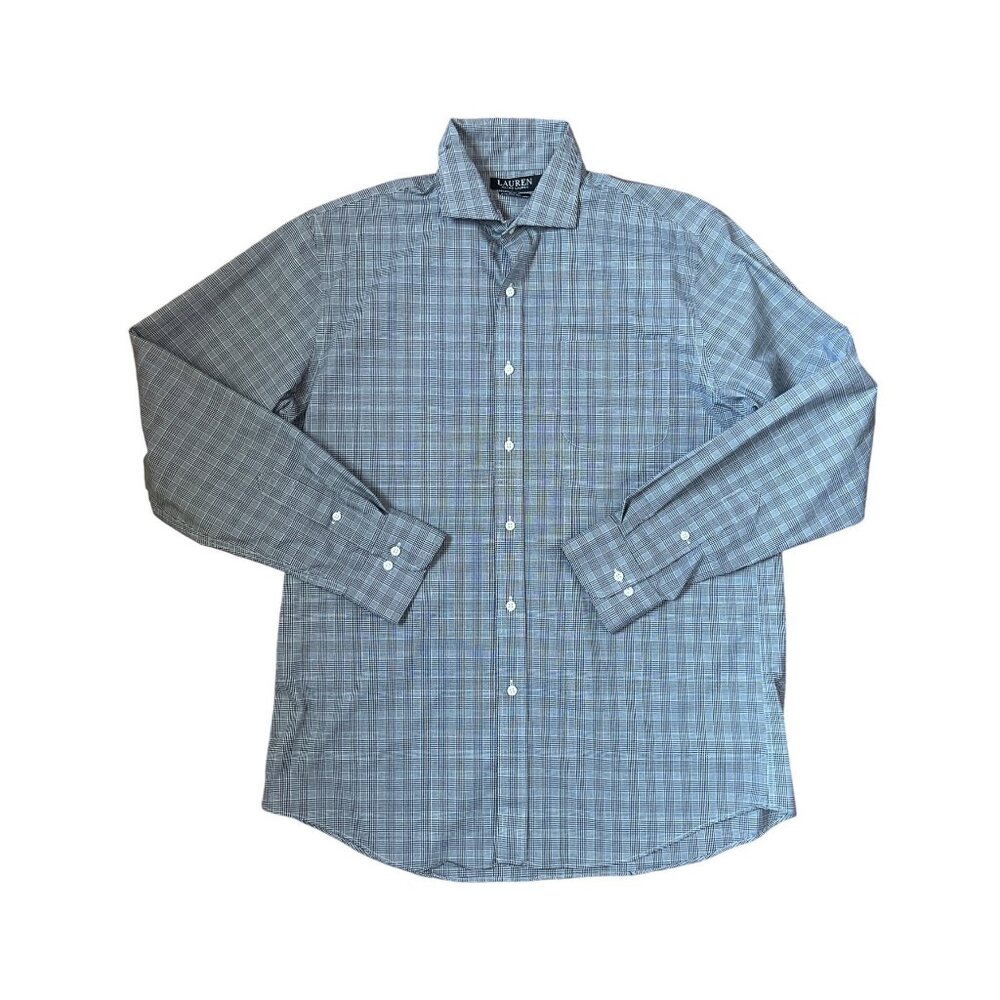 BLACK LABEL Lauren Ralph Lauren Mens Slim Fit Stretch Non-Iron Dress Shirt Size
